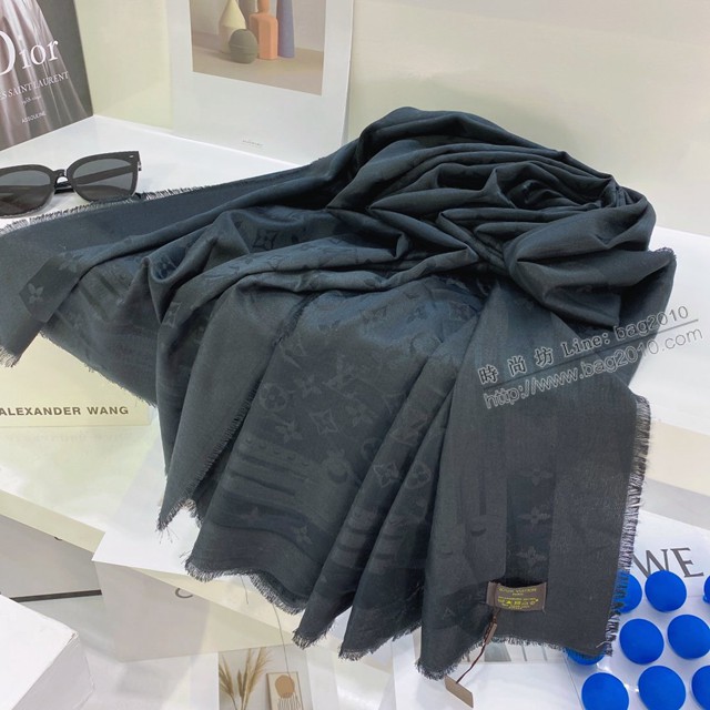Louis Vuitton圍巾 路易威登真絲羊毛女士圍巾 LV2021最新限量幻彩披肩  mmj1367